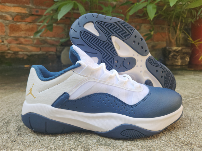 Men's Running weapon Air Jordan 11 White/Navy Shoes 089